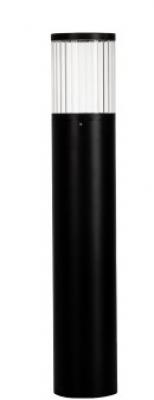 Prisma 670mm 240V Aluminium Black LED Bollard Light IP65